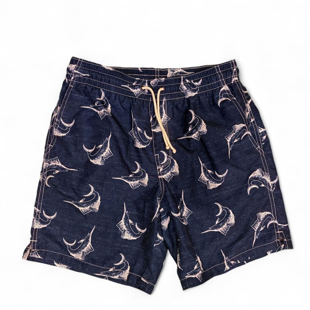 Old-navy Men's Blue and Navy Swim-briefs-shorts